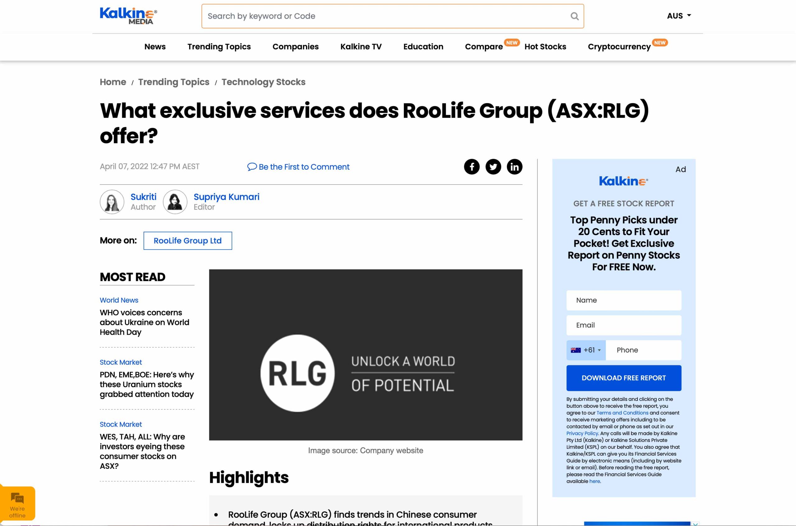 Featured image for “Kalkine Media: What exclusive services does RooLife Group (ASX:RLG) offer?”